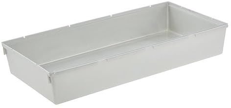 keeeper Recipiente organizador, Combinable con otros recipientes, Plástico resistente (PP), 30 x 15 x 5 cm, Pepe, Plateado