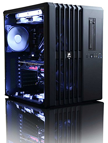 VIBOX Legend 8 Gaming PC mit Spiel War Thunder, 4,4 GHz Intel i7 Quad Core Prozessor, 2 x Nvidia Geforce GTX 980 Ti SLI Grafikkarte, 240 GB SSD, 3TB HDD, 32 GB RAM, Case NZXT H440, schwarz/rot