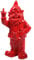 Stone-Lite Figur - Gartenzwerg mit Stinkefinger - 20 cm - rot - lustiges Geschenk