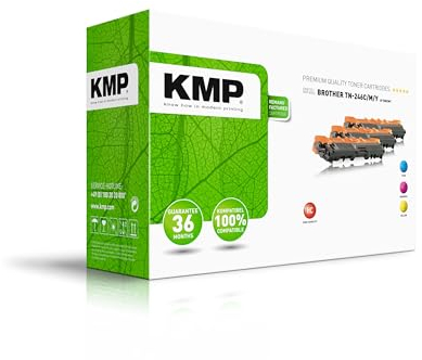 KMP Tonerkartusche passend für Brother TN246C, TN246M, TN246Y Multipack - B-T58CMY - für HL-3142CW HL-3152CDW HL-3172CDW, DCP-9017CDW DCP-9022... etc.