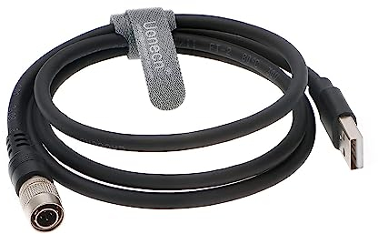 Uonecn USB Plug to 4 Pin Male Hirose Connetor Data Cable for Computer for Camera.