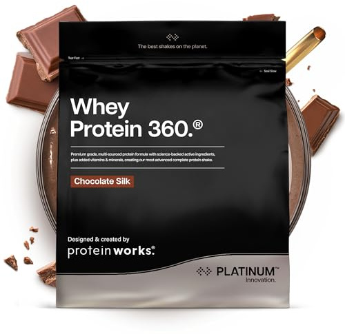 Protein Works | Whey Protein 360 - Platinum, Chocolate Silk, 1.2kg | Advanced Whey Protein Blend, Electrolytes, Omega 3, Probiotics, Digestive Enzymes, 26 Vitamins & Minerals, 34 Servings