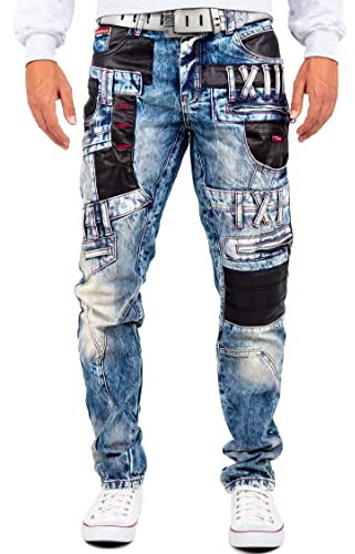 Cipo & Baxx Herren Jeans CD482-bans Blau W33/L34