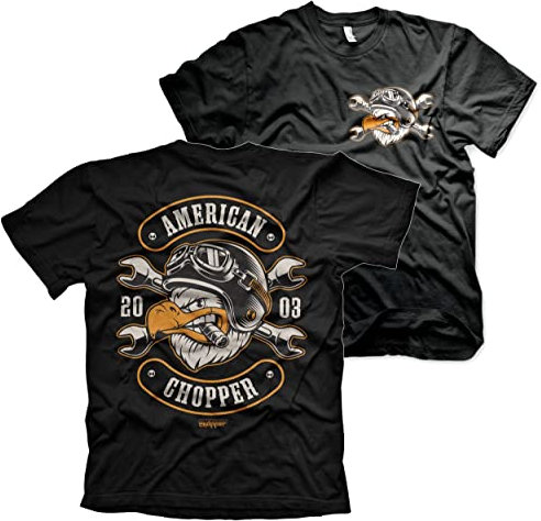 American Chopper Officially Licensed Cigar Eagle Mens T-Shirt Big & Tall Mens T-Shirt (Black), 4XL