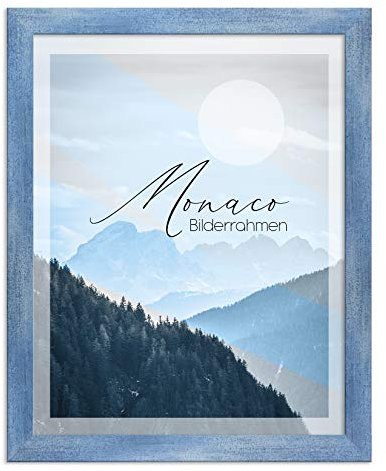 BIRAPA Monaco Bilderrahmen 20x30 cm Hellblau - Wechselrahmen Modern
