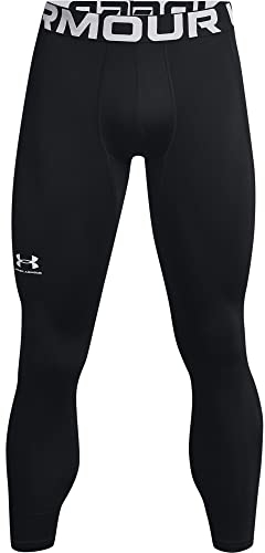 Under Armour Herren UA CG Armour Leggings, ultrawarme Sportleggings, Laufhose für Männer mit 4-Way-Stretch und Anti-Geruchs-Technologie, Schwarz / / Weiß, XL