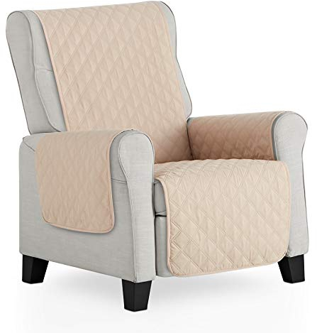 BESTCOVERS Sessel Überzug - Sesselschoner - Sitzbezug, effektiver Schutz vor Kratzern und Beschädigungen, Universalbezug (Beige)