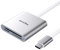 SD/CF Card Reader USB C, ZIYUETEK 3 in 1 CF/Micro SD/SD Card Adapter Aluminum Thunderbolt 3 Compatible for MacBook, iPad Pro, Samsung Galaxy Camera,Android,Surface Book 2 (Type C Sliver)
