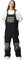 YEEFINE Damen und Herren Ski-Latzhose, isoliert, wasserdicht, Winter, warm, Outdoor, Snowboarden, Overall, Schwarz, Größe S
