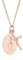 Elli Pendentif en forme de croix pour femme en argent sterling 925 plaqué or rose, 45 cm, Argent sterling, Sans