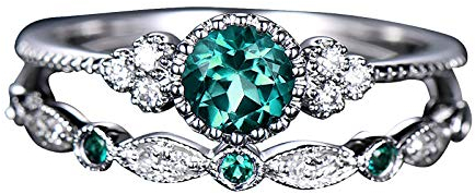 ROMIDA Damen Verlobungsring Sonne und Mond 925 Silber Ringe Damen Fingerringe Damenring,Mode Klassik Silber Schmuck Mädchen Frauen Schmuckgeschenke Einstellbare Ringe mit Zirkonia Muttertagsgeschenk