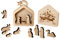 Kaltner Präsente Geschenkidee - Weihnachten Krippe aus Holz mit Jesus, Maria und Kind, Ochs und Esel, Schafe, Heilige DREI Könige, Engel, Stall und Abendstern aus Südtirol