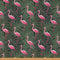 Flamingo Stoff Meterware Palmen Polsterstoff Hawaii Tropen Dekostoff Wilde Tiere Botanischer Stoff für Drinnen und Draußen Karikatur DIY Kunst Wasserdichter Stoff Rosa Grün 184 x 150 (HxB)