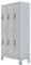 Norheim Spind Stahlschrank mit 6 Fächern Metallschrank Spinte Schrank Metall Schließfachschrank Metallschrank Abschließbar Metallspind Schmal 90x45x180 cm Grau Stahl