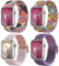 Delidigi 4 Piezas Trenzada Correas Compatibles con Apple Watch 40mm 44mm 46mm 42mm 45mm 41mm 38mm 49mm, Correa de Reemplazo Estirables Elásticos para iWatch Series 10 9 8 7 6 5 4 3 2 1 SE, Ultra 2