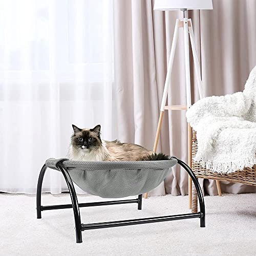 Grand Panier Hamac pour Chat - Nouvelle Version 2022, Lit Lavable, Couchage et Meubles, Canapé Radiateur de Fenêtre Gris