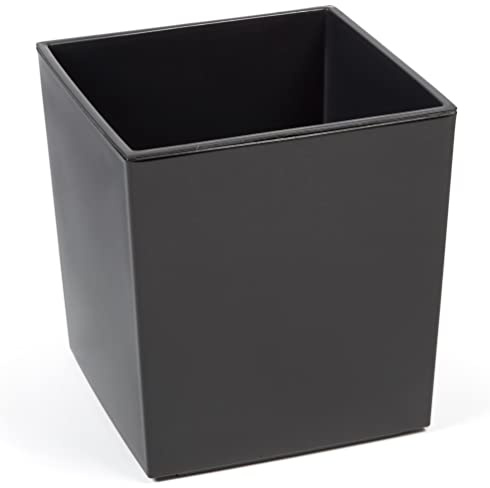 Tymar Blumentopf, Pflanzkübel, Übertopf, Blumenkübel aus Kunststoff, Gross, Quadrat, Glanz, Garten, Balkon, Terrasse, Haus (Anthrazit, 25x25 cm)