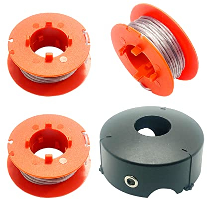 CDIYTOOL F016800175 Trimmerspule und Faden für Bosch, automatische Spule für ART 23 26 30 Combitrim Easytrim Rasentrimmer, 8 m, F016800175 (3 Spule + 1 Kappe)