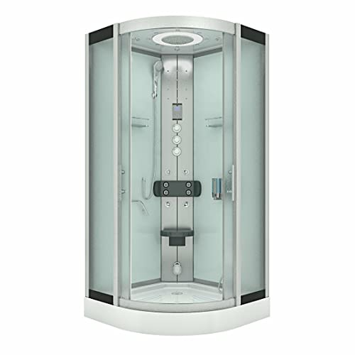 AcquaVapore Dampfdusche Duschkabine Sauna Dusche D58-20M3-EC 100x100 cm mit 2K Scheiben Versiegelung
