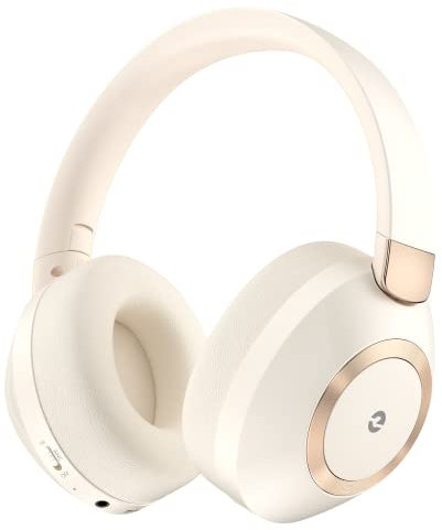 Rebocico Headphones Wireless Bluetooth, 100H Playtime Active Noise Cancelling Headphone, Bluetooth Headphones with Microphone, Wireless Headsets with Deep Bass, Over-Ear Headphones with Fast Charging