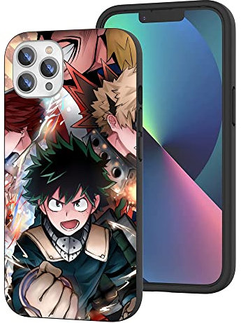 WANGQINHAI Kompatibel mit iPhone 13 Pro Hülle, Anime Cool Manga TPU Fallschutz Stoßdämpfend Kratzfest Handyhülle Cover (Cartoon-Comic-My-Hero-Academia-2)