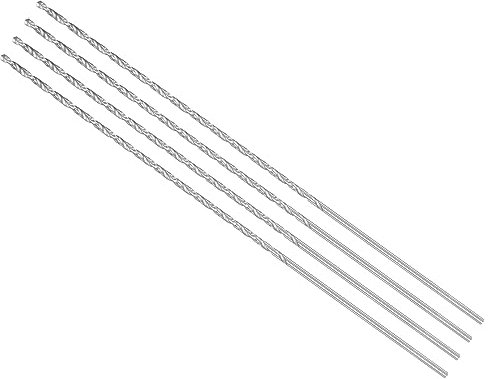 CoCud Extra Lange Spiralbohrer 2mm Bohrer Bit Durchmesser 250mm Gesamt Länge Schnellarbeitsstahl Drehbohrer - (Anwendung: für Gehärtetes Metall Holzarbeiten Plastik Aluminium) 4Stk