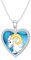 LONAGO Widder Halskette 925 Sterling Silber Zodiac Zeichen Widder mit Erstellt Türkis Anhänger Halskette für Frauen