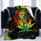Fleece-Sherpa-Decke, Reggae Rasta LionJamaica Weed, superweiche Sofadecke für Männer und Frauen, warme Mittagspause, Bürodecke, Flanell-Bettdecke für Zuhause, Couch, Auto, 127 x 152 cm