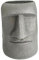 ABOOFAN Osterinsel-Kopf-Moai-Statue Gesicht Topf Sukkulenten-Übertopf Blumenvase Kopfförmiger Stift Pinselhalter Moai-Figuren Für Heimdekoration Grau