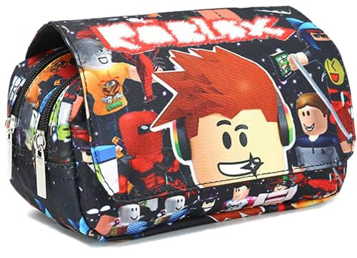 FYFLYMT Rob-lox Federmäppchen Kinder,Rob-lox Große Kapazität Mäppchen,Rob-lox Studenten großem Federtasche,Anime Rob-lox Pencil Case,für Kinder Schulbedarf Geschenk