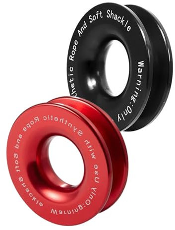 nmbhus 41000lbs Grillete Suave Sintético 4X4 Correa De Grillete De Remolque Cuerda Protectora Resistente Manga Todoterreno For Camión SUV (Color : 2pcs Ring)