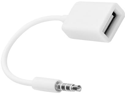 Yosoo Health Gear Adaptador convertidor de audio auxiliar macho de 3,5 mm a USB hembra, adaptador de cable convertidor de audio USB a auxiliar, cable estéreo para coche, reproductor de MP3, CD,