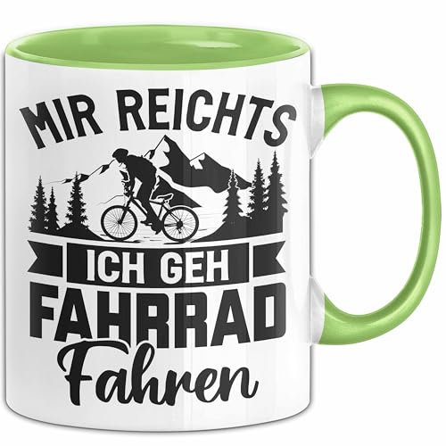 Mir Reichts Ich Geh Fahrrad Fahren Tasse Geschenk Für Fahrradfahrer Kaffee-Becher (Grün)