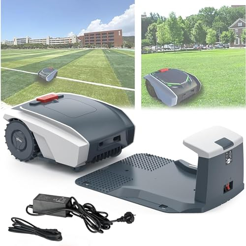 Eastnmythet Robot Lawn Mower for Gardens up to 1500m², Self-Charging Remote Control Lawn Mower, Path Planning Robotic Grass Cutter,110V