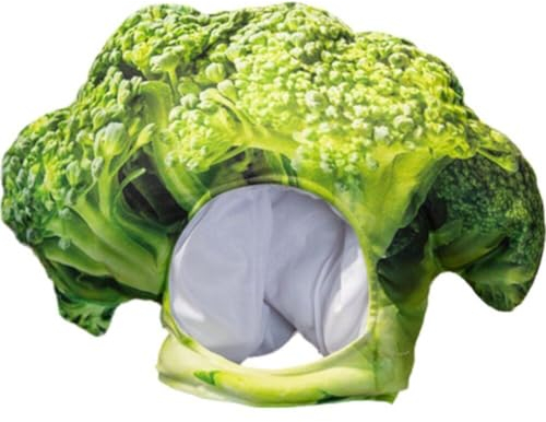 Tsffae Lustige Kappe Plüsch Brokkoli Geformt Hut Kopfbedeckung Neuheit Plüsch Hut Gemüse Dress Up Kostüm Requisiten Für Geburtstag Karneval Halloween Party