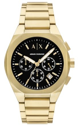 Armani Exchange Orologio Analogico al Quarzo Uomo con Cinturino in Acciaio Inossidabile AX4180