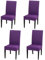 Gluhbirnen Set di 4 coprisedia elasticizzati, lavabili e rimovibili, adatti per hotel, banchetti, ristoranti, famiglie, viola
