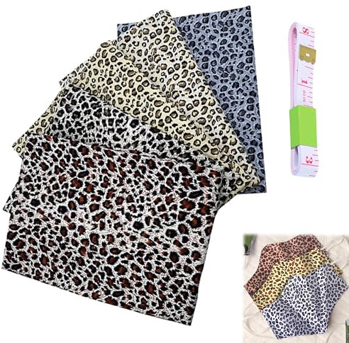 5 Stoff Mit Leoparden Muster Bettwäsche Tier DIY Tuch Handgefertigtes Tuch Modisches Leopardentuch Baumwollfabrik Baumwolltuch Selber Machen Decke Drucken Baumwolle