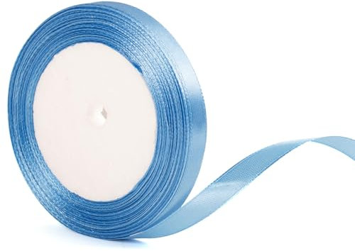 Satinband zum Verpacken von Geschenken, 10 mm breit, 22 m, für Geschenkverpackungen, Kuchendekoration, Floristen-Bastelarbeiten, Hochzeits- und Auto-Dekoration