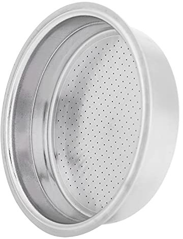 Haosie Cesta de Filtro de Café de Acero Inoxidable, 51 Mm x 16 Mm Cesta de Filtro de Café Expreso Presurizada, Cesta de Filtro Presurizado de Doble Capa (Copa Única)