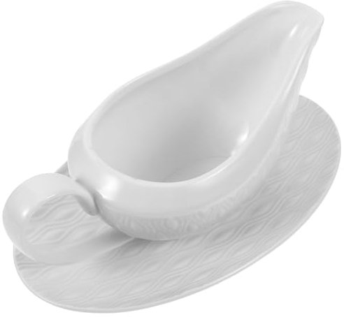 LALADEFIEE Boot-förmige Soßenschale Aus Keramik Sauciere Mit Unterteller Elegante Langlebige Servierkanne Für Saucen Und Dressings Für Zuhause Cafés Und Restaurants