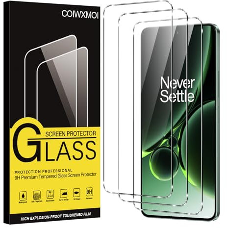 Coiwxmoi 3 Pezzi Vetro Temperato per OnePlus Nord 3 5G 6,74, HD Chiaro Ultra Trasparente, Ultra Resistente, Durezza 9H, Senza Bolle, Anti Graffio Pellicola Prottetiva per OnePlus Nord 3 5G