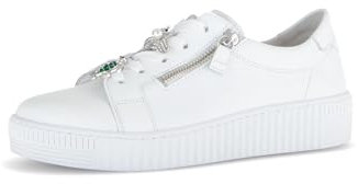 Gabor Damen Low-Top Sneaker, Frauen Halbschuhe,schnürschuhe,schnürer,straßenschuhe,Strassenschuhe,Sportschuhe,Weiss (Silber),35.5 EU / 3 UK