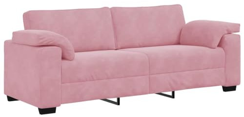vidaXL 3-Sitzer-Sofa Rosa 178 cm Samt, Couch, Dreisitzer-Sofa Samt, modulares Clubsessel