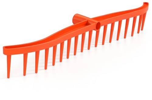 ERPINA® 5er Pack Heurechen 60cm Breite mit 19 Zinken Gartenharke - stabiler Rechen für Heu & Rasen - Gartenrechen aus bruchfestem Kunststoff ohne Stiel ideal für Gartenbesitzer, Landwirte & Tierhalter