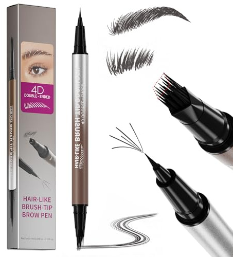 Erinde 2-in-1 Dual-Ended Microblading Augenbrauenstift, 4D Eyebrow Pencil mit 2 Spitzen, Wasserfest & Wischfest, Langanhaltende Farbe, Leichtes Auffüllen, Natürlich haarähnliche Brauen #05
