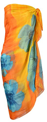 Womens Sexy Bohemian Floral Beach Cover Up Sarong Wrap Swimsuit Beachwear