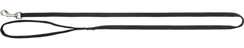 TRIXIE Hundeleine Premium XS–S, 1,20 m 15 mm in schwarz - stabile Hundeleine mit praktischer Handschlaufe - für sehr kleine bis kleine Hunde - 200101