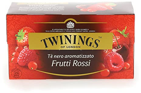 Twinings Té negro Quatro Frutos Rojos, 25 sobres