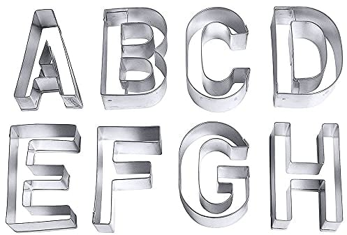 Contacto Ausstecher BUCHSTABEN, groß, 26 Stück, aus Weißblech